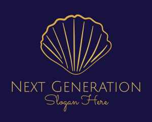 Gold Elegant Seashell logo design