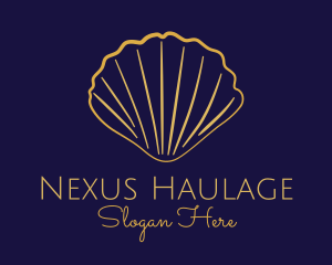 Gold Elegant Seashell logo design