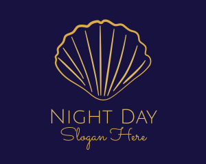 Gold Elegant Seashell logo design