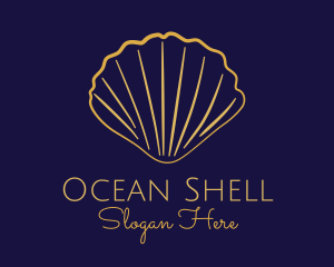 Gold Elegant Seashell logo design