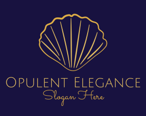 Gold Elegant Seashell logo design