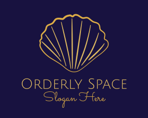 Gold Elegant Seashell logo design