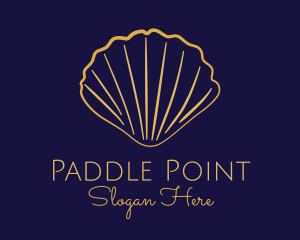 Gold Elegant Seashell logo design