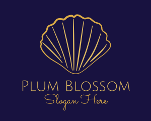 Gold Elegant Seashell logo design