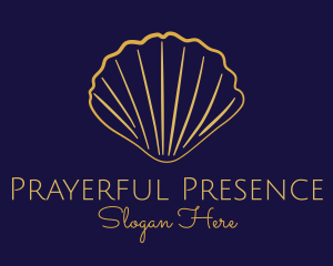 Gold Elegant Seashell logo design