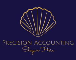 Gold Elegant Seashell logo design