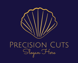 Gold Elegant Seashell logo design