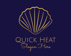 Gold Elegant Seashell logo design