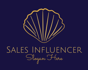 Gold Elegant Seashell logo design