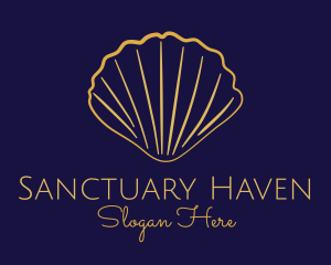 Gold Elegant Seashell logo design