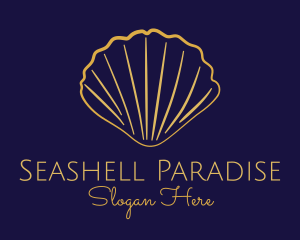 Gold Elegant Seashell logo design