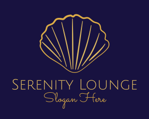 Gold Elegant Seashell logo design