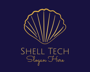 Gold Elegant Seashell logo design