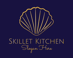 Gold Elegant Seashell logo design