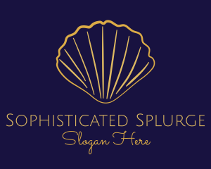 Gold Elegant Seashell logo design