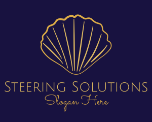 Gold Elegant Seashell logo design