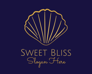 Gold Elegant Seashell logo design