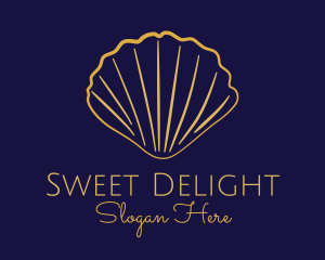 Gold Elegant Seashell logo design