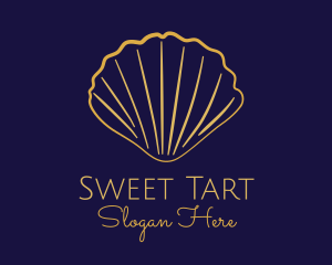 Gold Elegant Seashell logo design