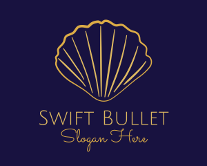 Gold Elegant Seashell logo design