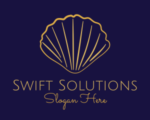 Gold Elegant Seashell logo design