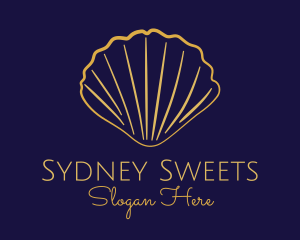 Gold Elegant Seashell logo design