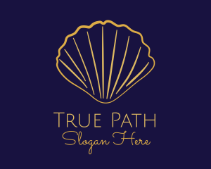 Gold Elegant Seashell logo design