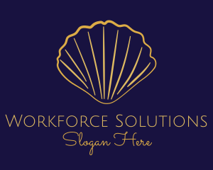 Gold Elegant Seashell logo design