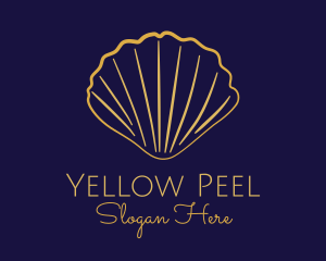 Gold Elegant Seashell logo design