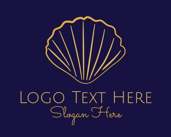 Gold Elegant Seashell logo