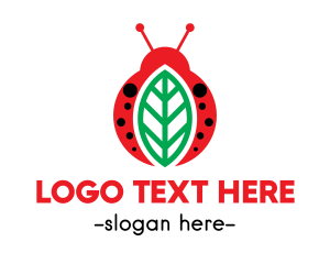 Leaf Ladybug Insect logo