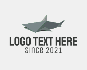 Grey Shark Origami  logo