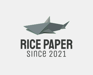 Grey Shark Origami  logo design