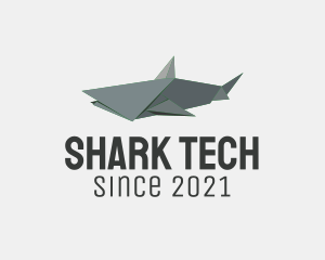 Grey Shark Origami  logo design