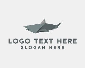 Grey Shark Origami  logo