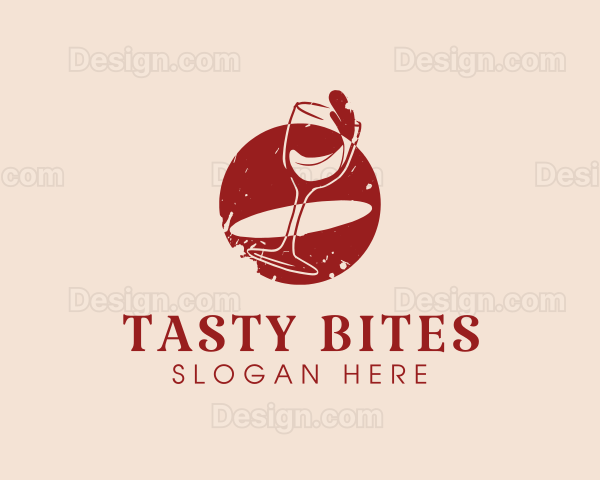 Beverage Wine Glass Logo