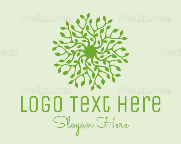 Green Vine Plant Logo