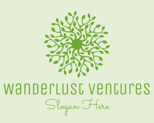 Green Vine Plant  Logo