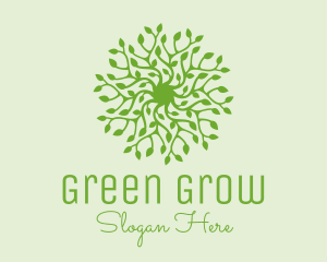 Green Vine Plant  logo design