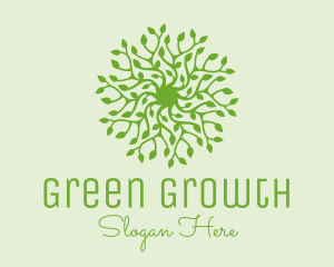 Green Vine Plant  logo design