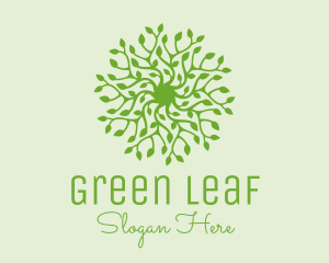 Green Vine Plant  logo design