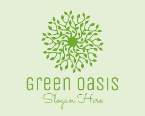 Green Vine Plant  logo design