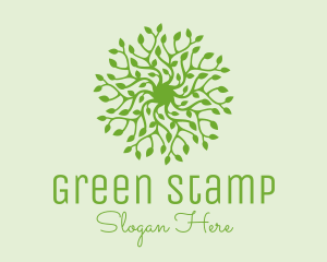 Green Vine Plant  logo design