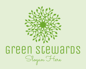 Green Vine Plant  logo design