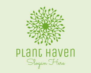 Green Vine Plant  logo design