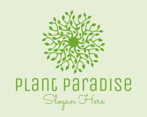 Green Vine Plant  logo design