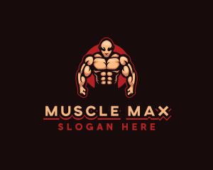 Bodybuilder Muscle Fitness logo