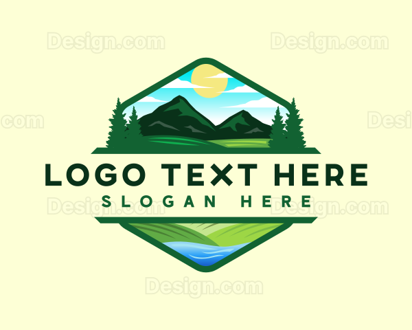 Mountain Outdoor Landscape Logo