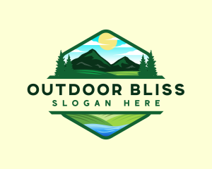 Mountain Outdoor Landscape logo design