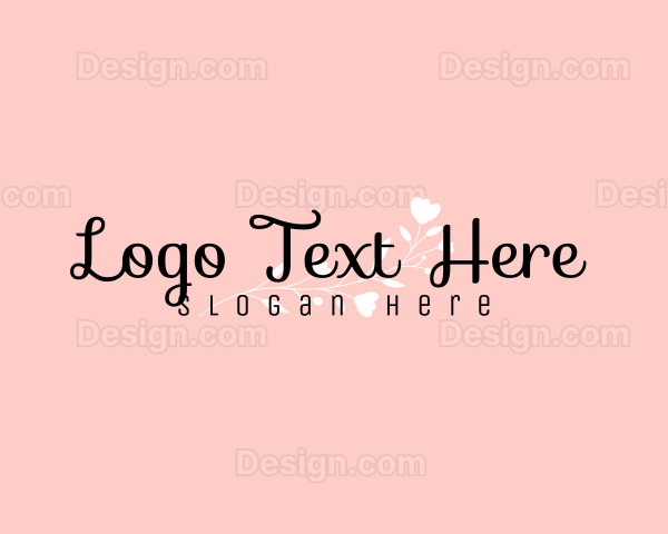 Feminine Floral Script Logo